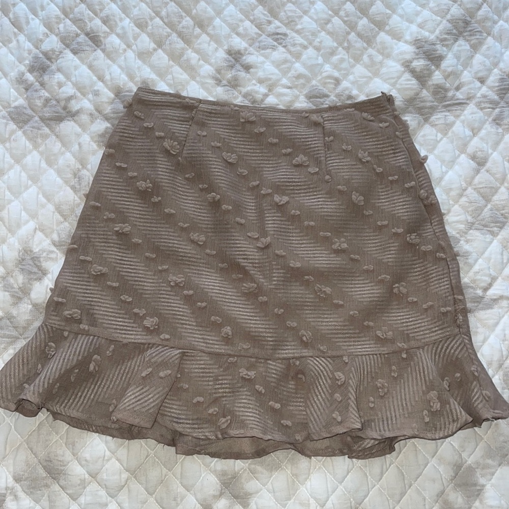 Cute Brown Ruffle Skirt